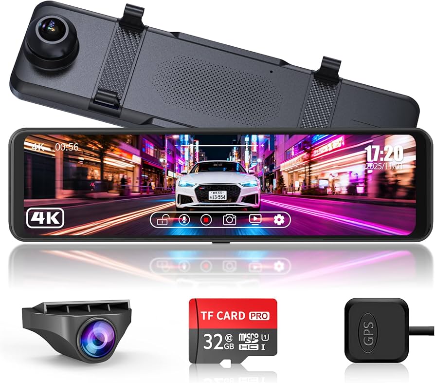 Amazon.co.jp: Changer ドライブレコーダー ミラー型 前後カメラ 4K+