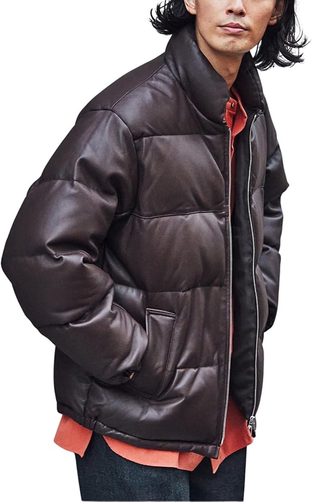 Amazon | [ÉDIFICE] [エディフィス]シープレザー ダウンジャケット L