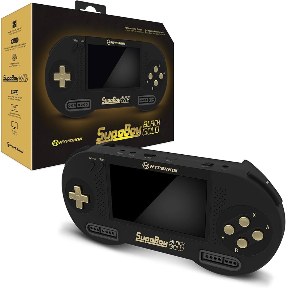 Amazon.com: Hyperkin SupaBoy Blackgold Portable Pocket Console for