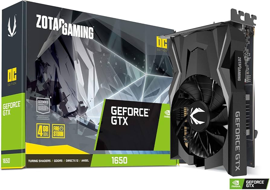ZOTAC Gaming GeForce GTX 1650 OC 4GB GDDR5 128-Bit Gaming Graphics