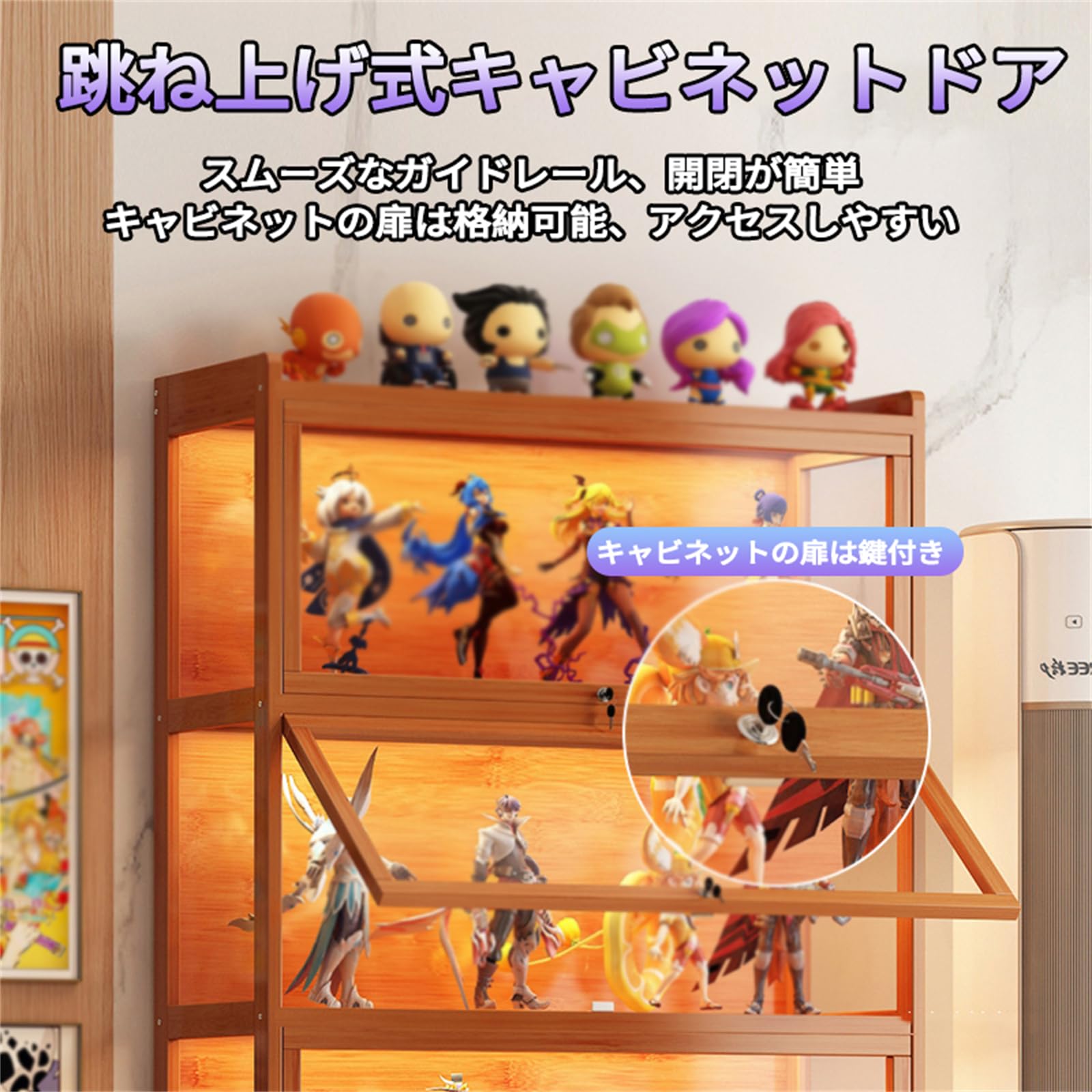 Amazon.co.jp: Pounjsd コレクションケース ガラスケース フィギュア