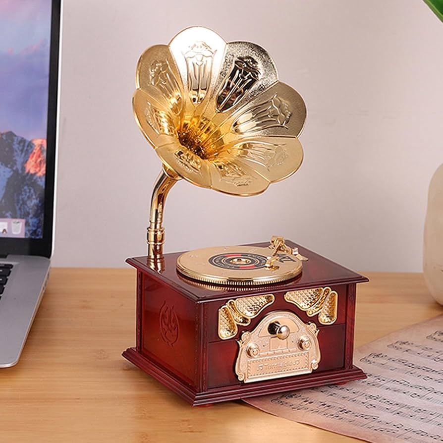 Amazon.co.jp: 蓄音機オルゴール、蓄音機時計じかけオルゴール多用途