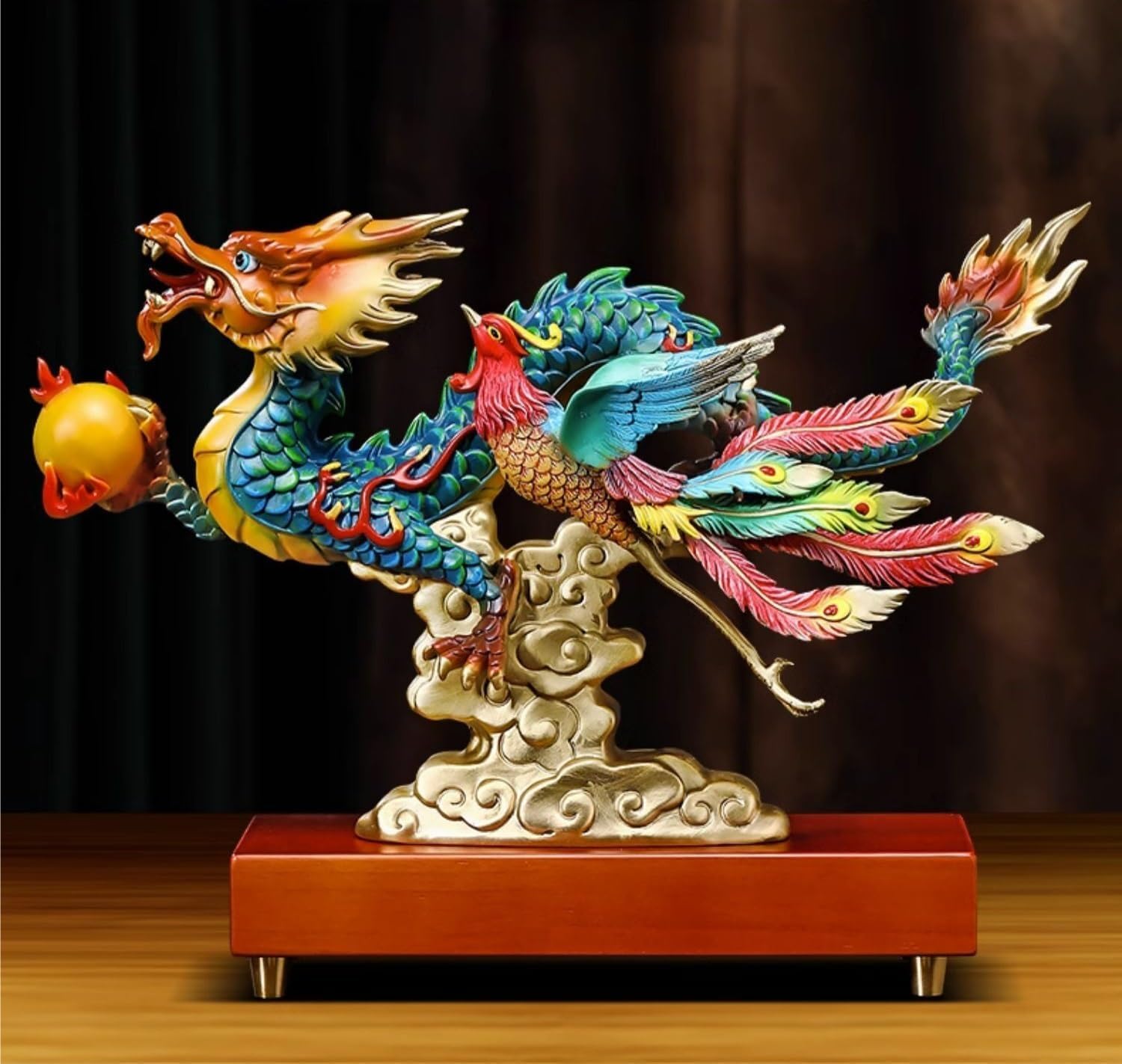 銅製 【高級】香楼 装飾的な金属製置物 鳥のフィギュア付き 銅製香楼