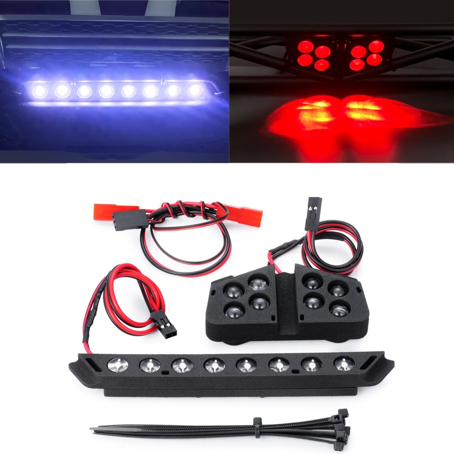Amazon.com: 1/8 Scale RC Car Led Light Kit Front/Rear Bumper