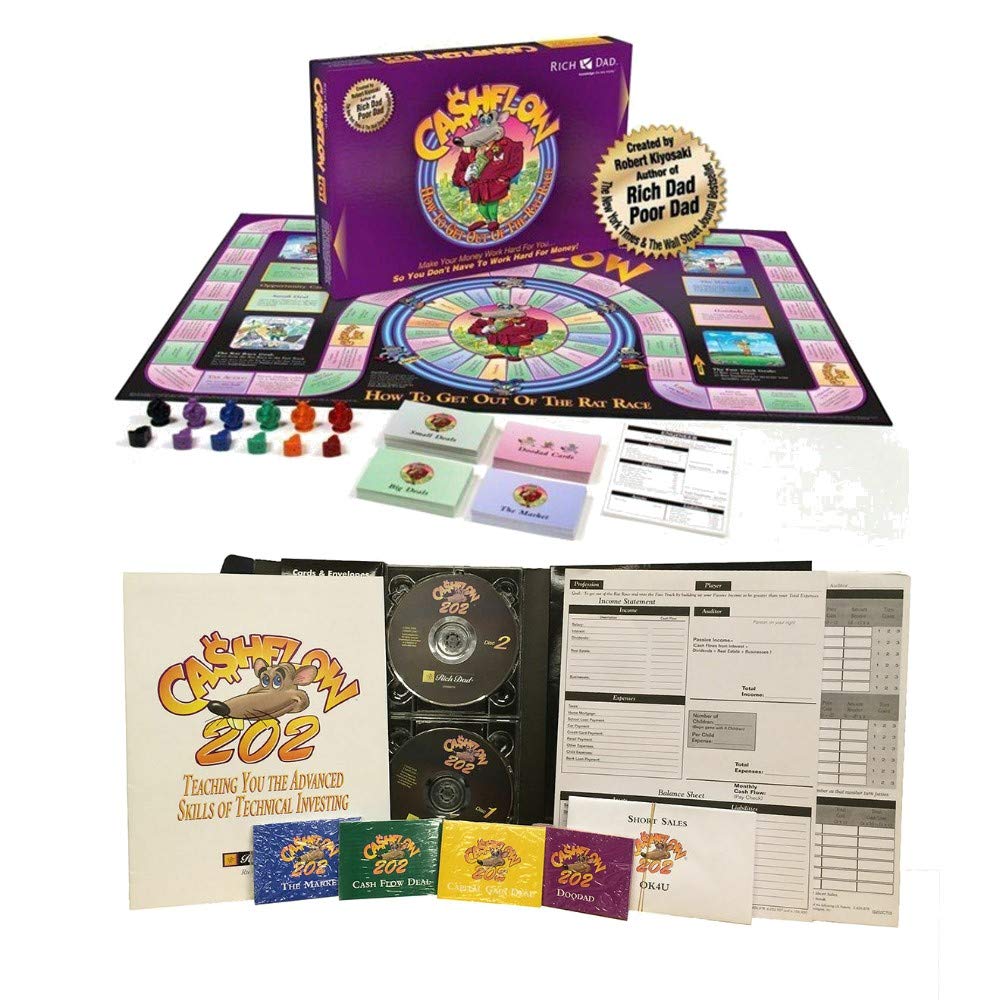 Amazon.com: 2 Sets Rich Dad Board Game Cashflow 101 & 202