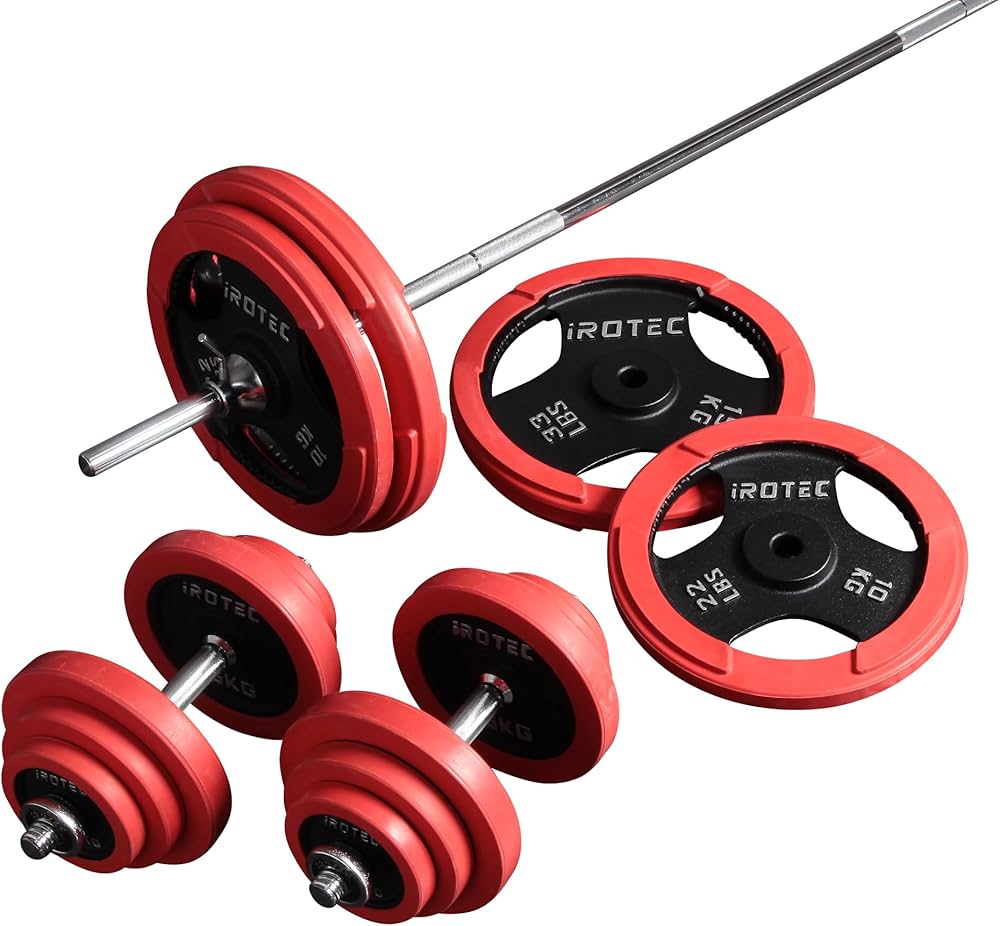 Amazon | IROTEC（アイロテック）ラバーバーベル ダンベル 100kg