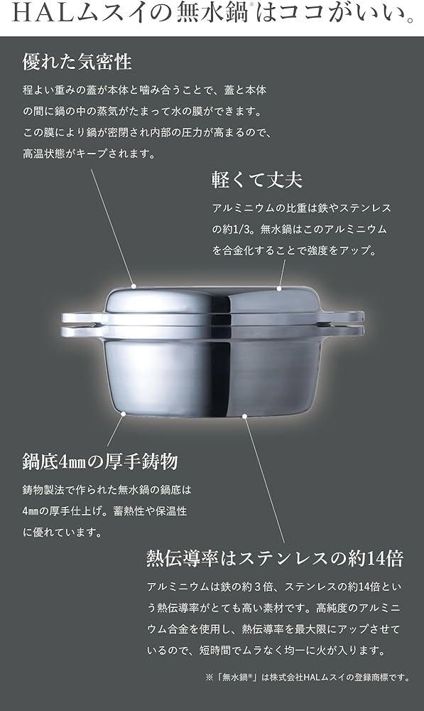 Amazon.co.jp: AL COLLE（アルコレ） 無水調理電気鍋 ハルクック 容量