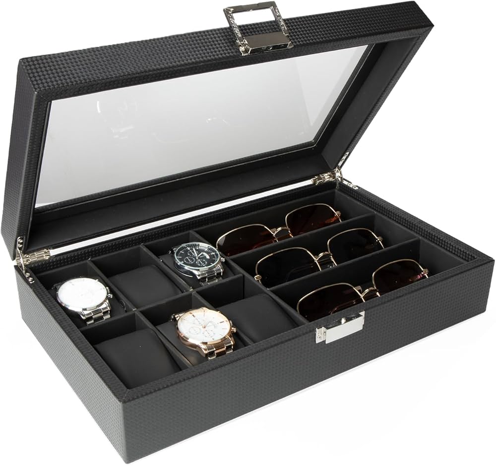Amazon.co.jp: Calife 高級時計ケース 眼鏡・サングラス収納ボックス