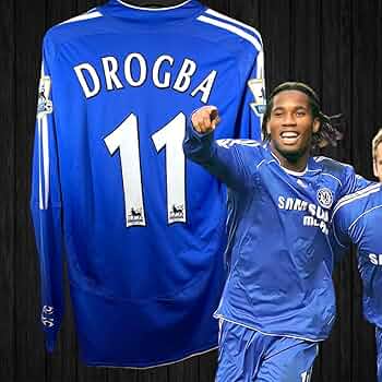 03-05 チェルシー アウェイ 15番 ドログバ 長袖 レトロスタイル 03-05
