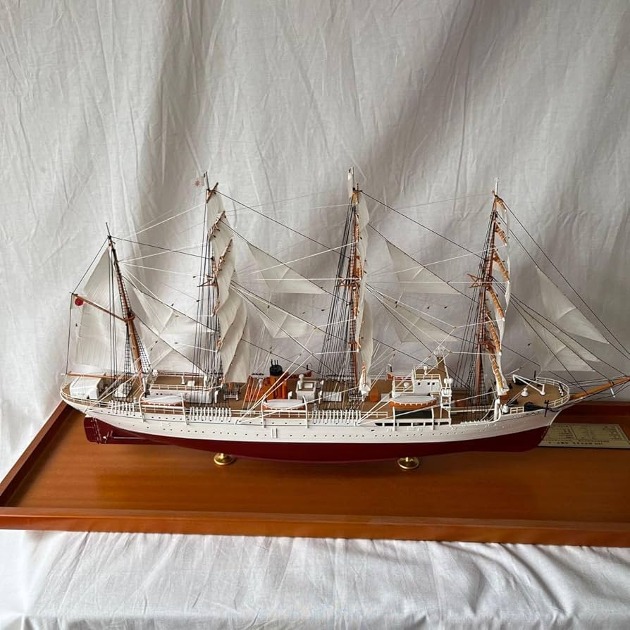 Amazon | 大型帆船模型 初代日本丸 模型 ガラスケース入り
