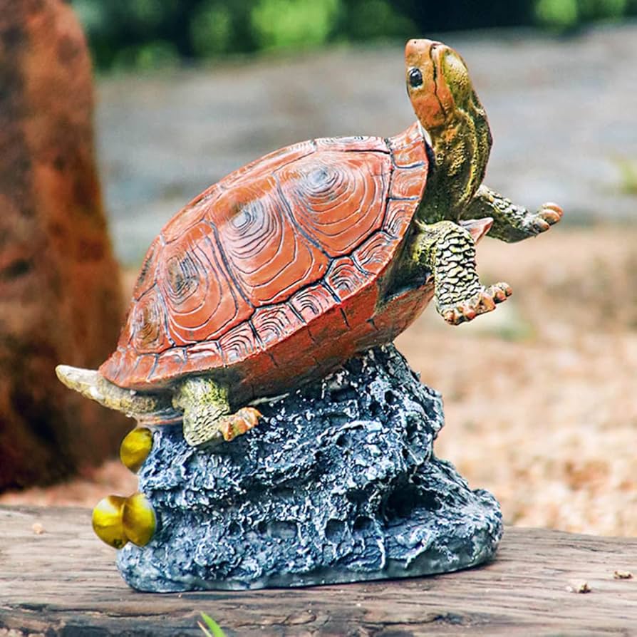 Amazon.co.jp: アニマルオブジェ カメ 高級 池 飾り 工芸品 カメの置物