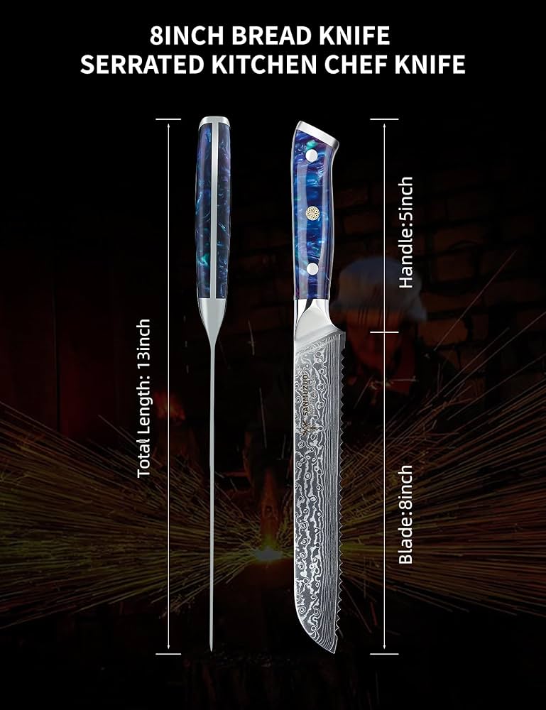 Amazon | SANMUZUO 8” Bread Knife Serrated Kitchen Chef Knife