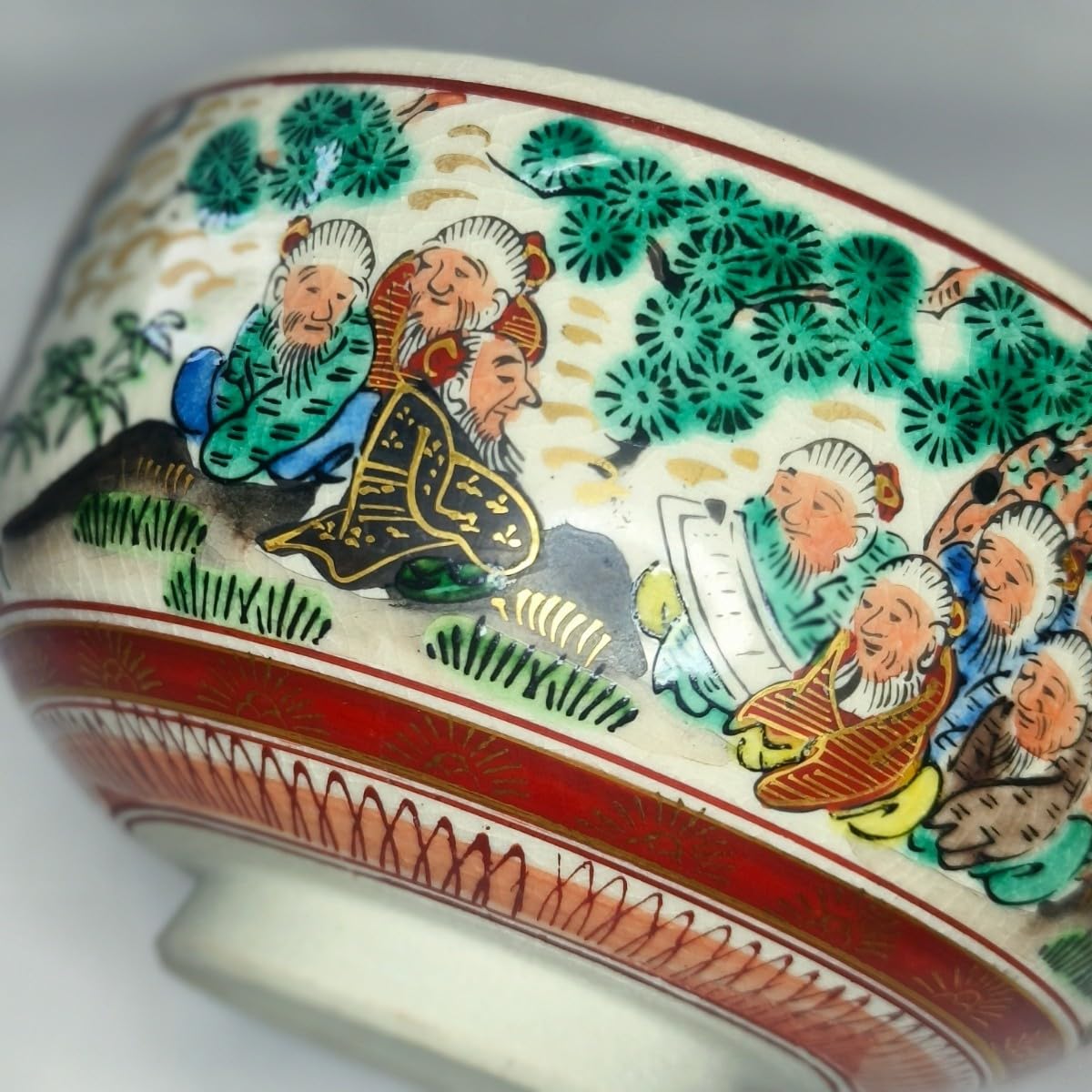 九谷庄三 彩色金蘭手 4枚 27日のみ金額 九谷庄三 彩色金蘭手 4枚 27日