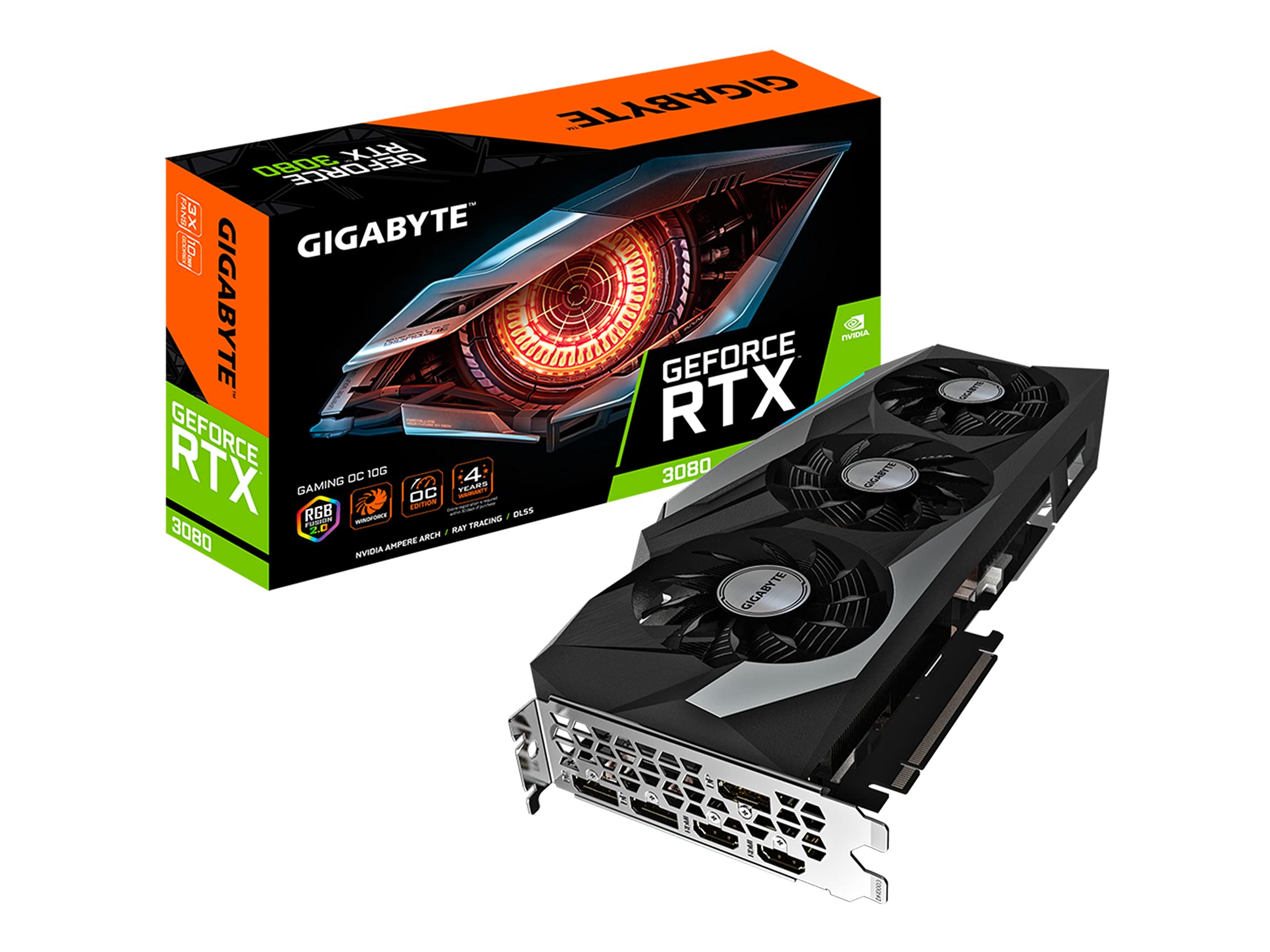 GIGABYTE GeForce RTX 3080 Gaming OC 10G (REV2.0) Graphics Card, 3X