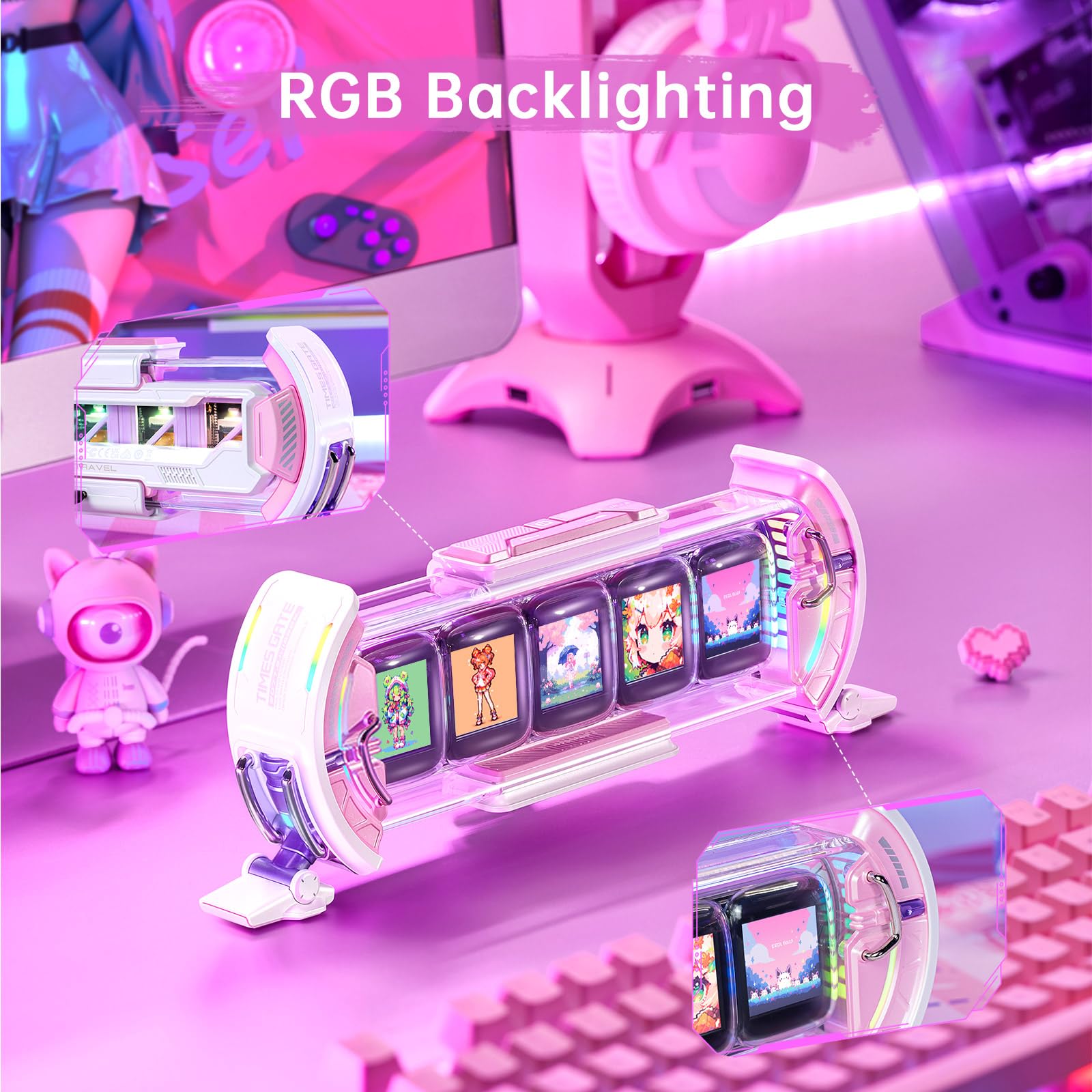 Amazon.com: Divoom Ditoo Pink+Times Gate Pink - Cute Pixel Display