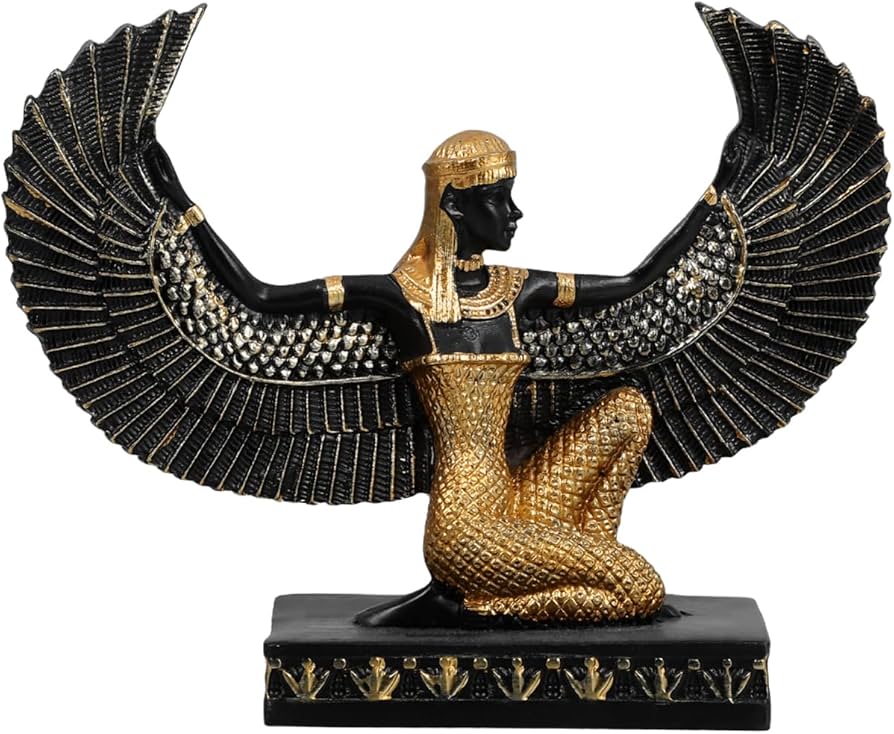 Amazon.co.jp: DECHOUS エジプト神話 イシス女神像 樹脂製彫刻 12.50