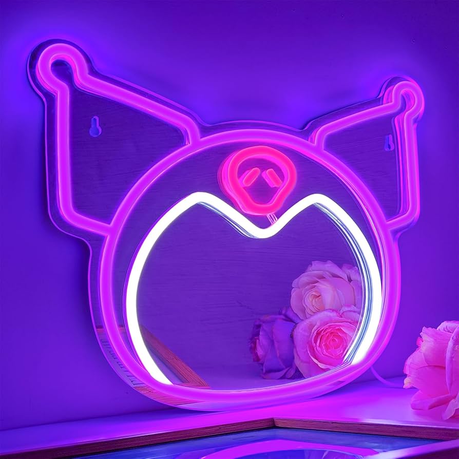 Amazon.co.jp: KLMJZ アニメミラーネオンサイン、壁装飾用LEDネオン