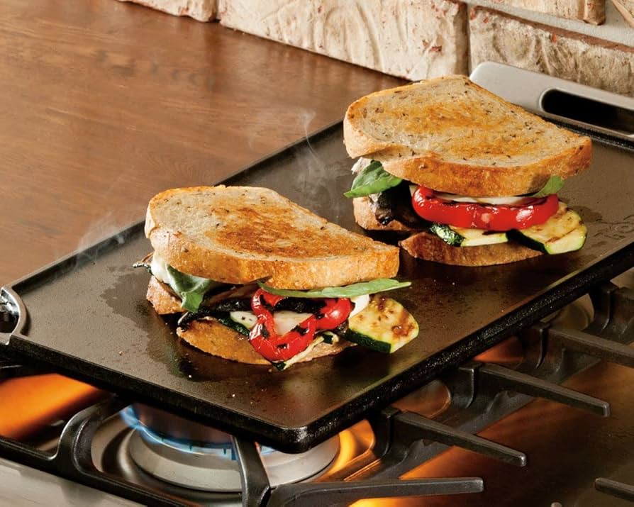 Amazon.com: Lodge Double Play Reversible Cast Iron Grill/Griddle