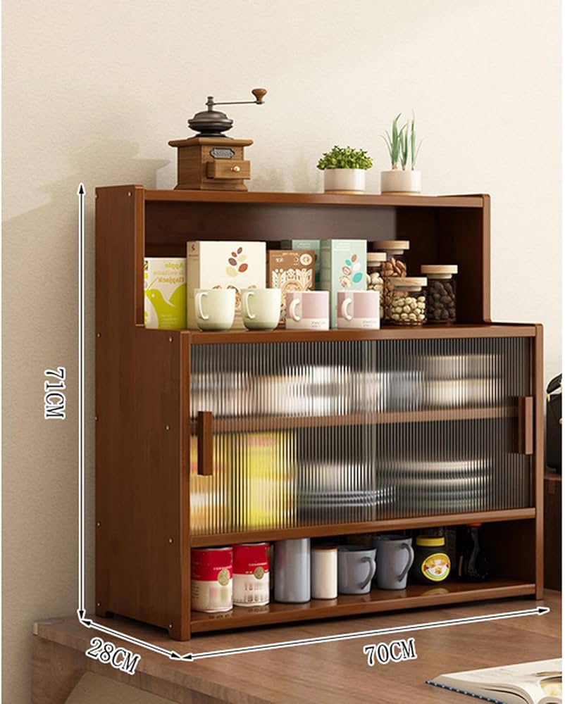 Amazon.co.jp: MJKQ9 ミニ食器棚 カウンター上収納 上置き棚 53*28*71