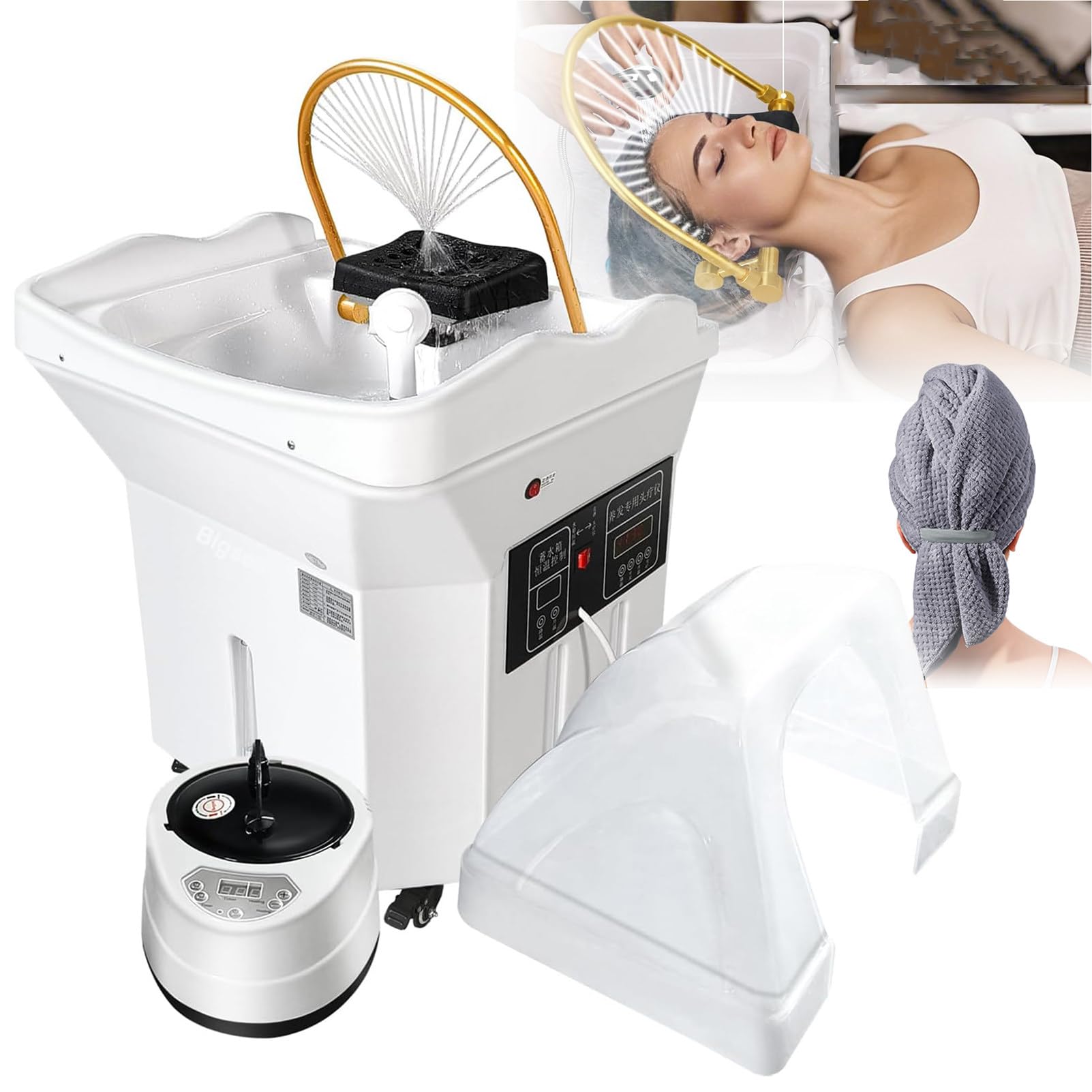 Amazon.co.jp: ヘッドスパ機器 水循環シャンプー台、60L水タンク付き