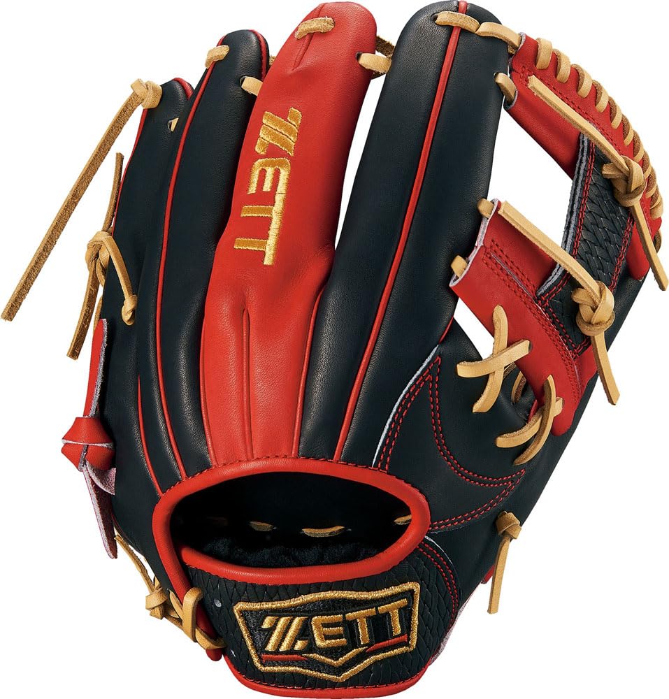ZETT プロステイタス 軟式オーダーグローブ 黒/赤 ZETT プロステイタス