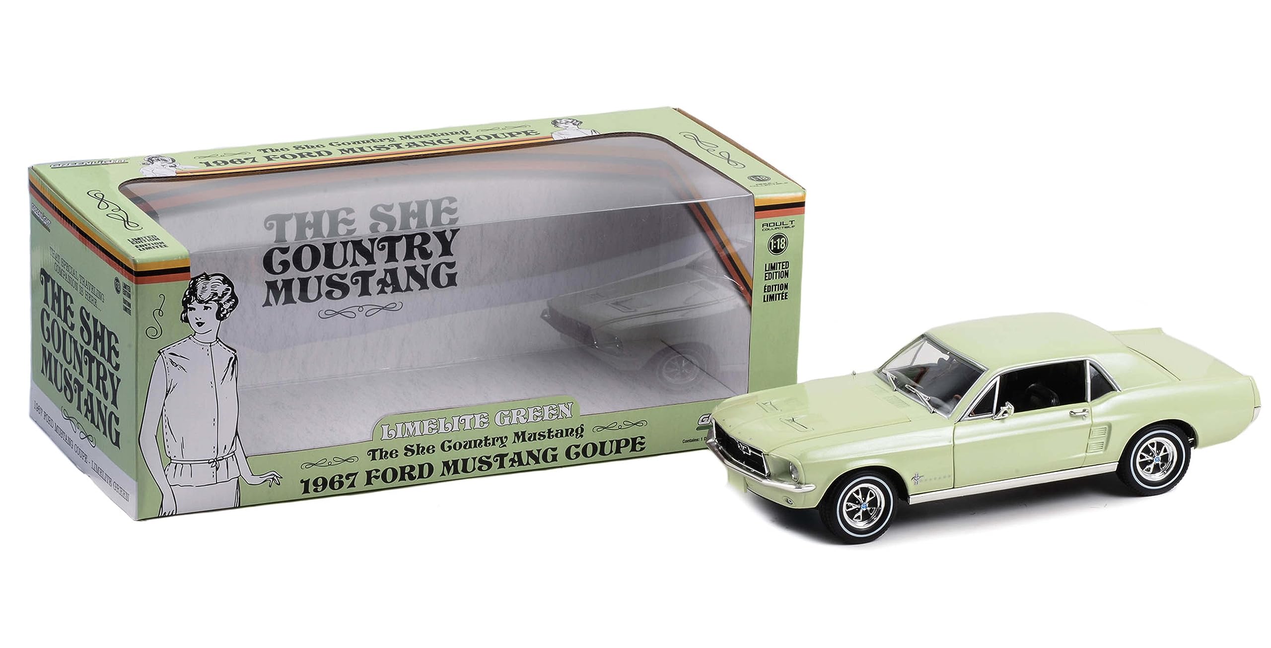 Amazon.com: Greenlight 1:18 1967 Mustang Coupe She Country Special