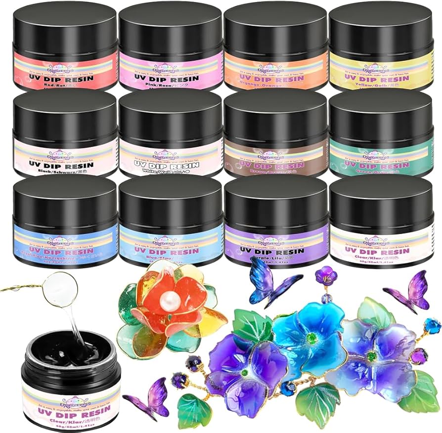 Amazon | FUNSHOWCASE アメリカンフラワー ディップ液 12色 40ml