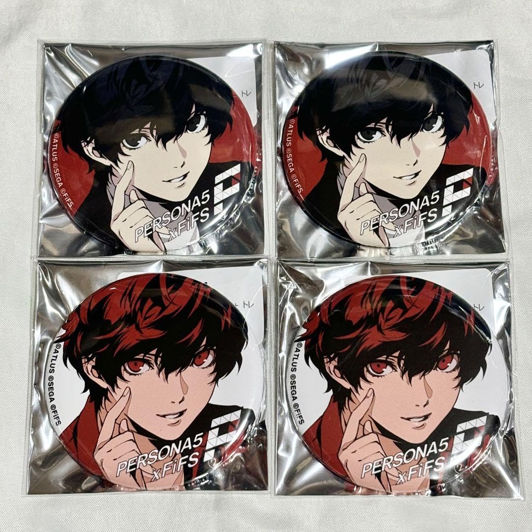Amazon.co.jp: ペルソナ5 主人公 FiFS 缶バッジ 雨宮蓮 来栖暁 4点
