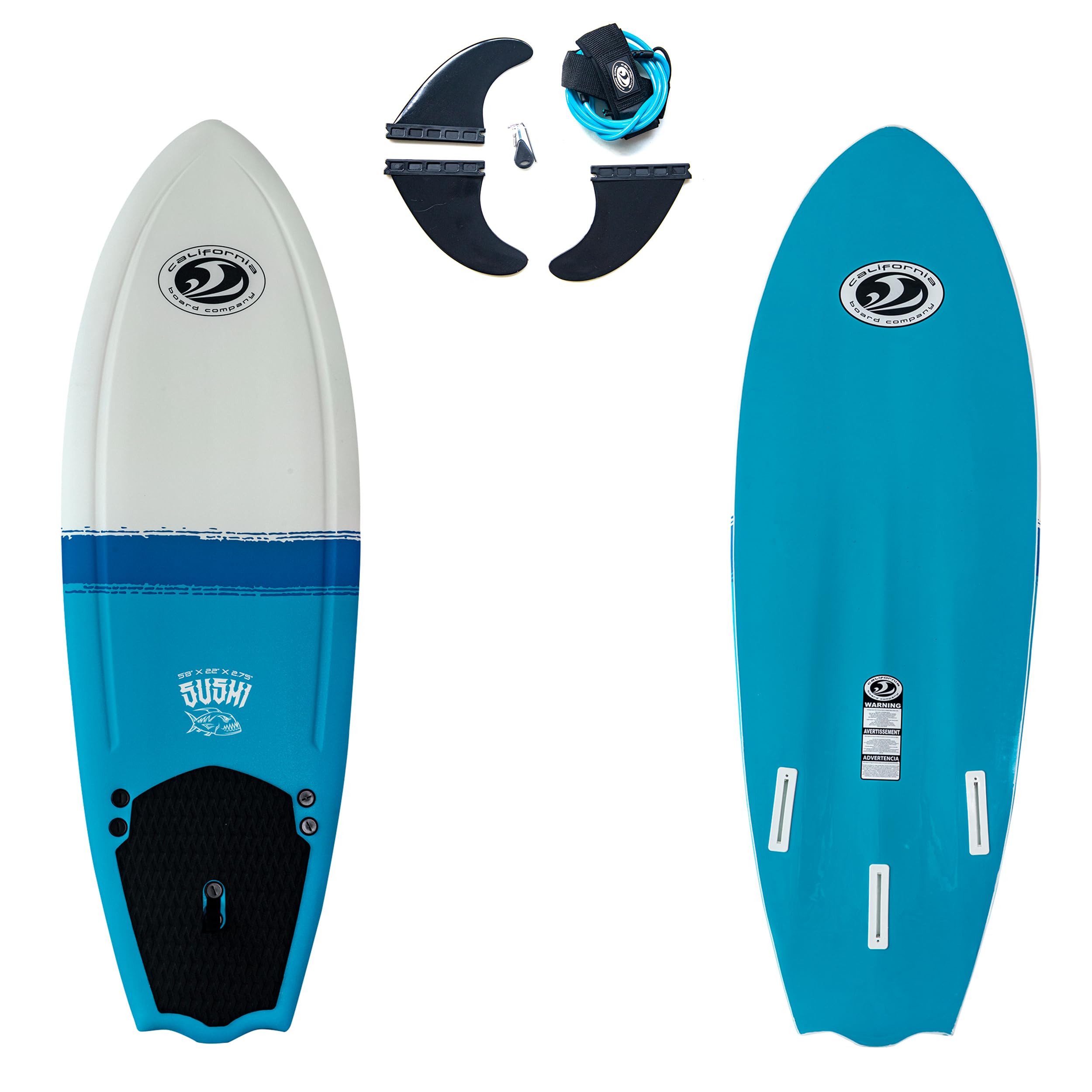 Amazon.com : California Board Company CBC Surfboard, 5-Feet x 8