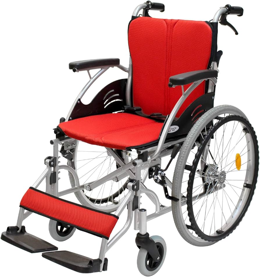 Amazon | ケアテックジャパン 自走式 アルミ製 折りたたみ 車椅子