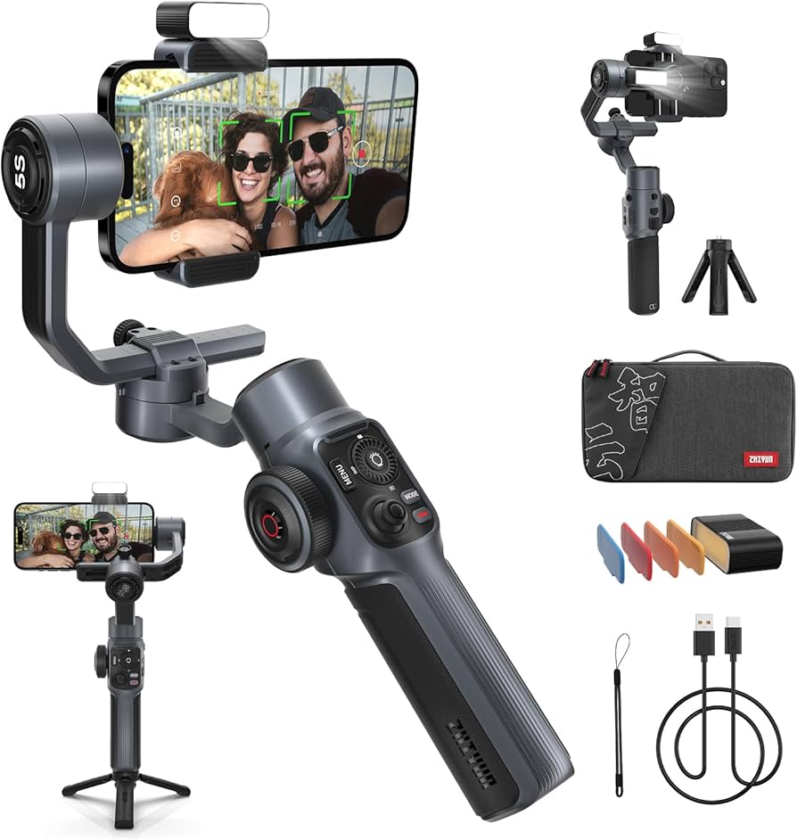 Amazon.com: Zhiyun Smooth 5S Phone Gimbal, 3-Axis Smartphone