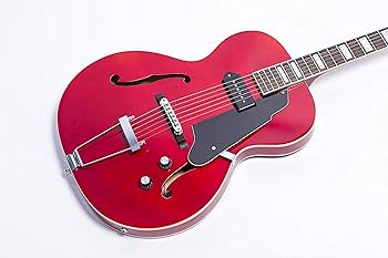 Amazon | GROTE Jazz Electric Guitar Semi-Hollow Body Chrome