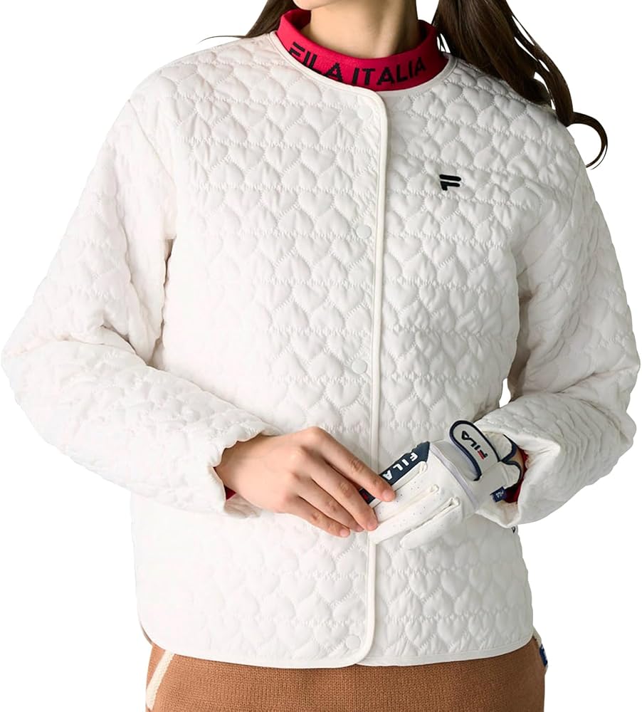 Amazon | FILA GOLF ハート柄 キルティングジャケット レディース