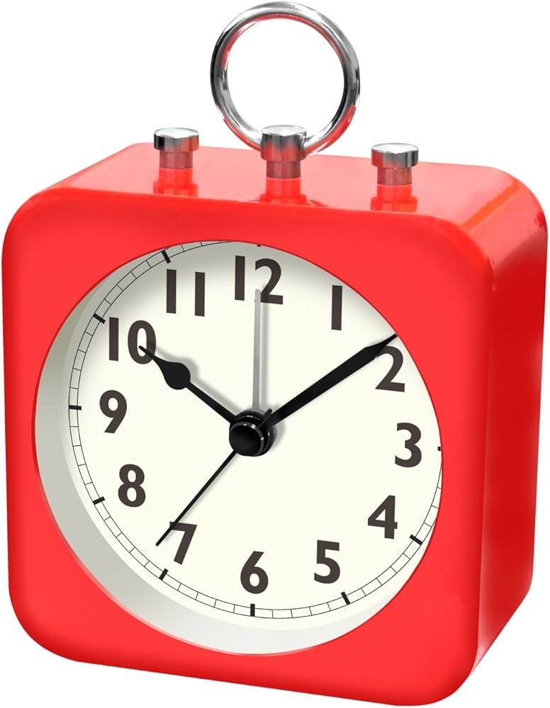 Amazon.co.jp: 誠時(セイジ) スイープ秒針 目覚まし時計 コリル レッド