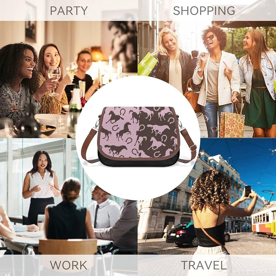 Amazon.co.jp: 馬 馬柄 ウマ ショルダーバッグ PUレザー