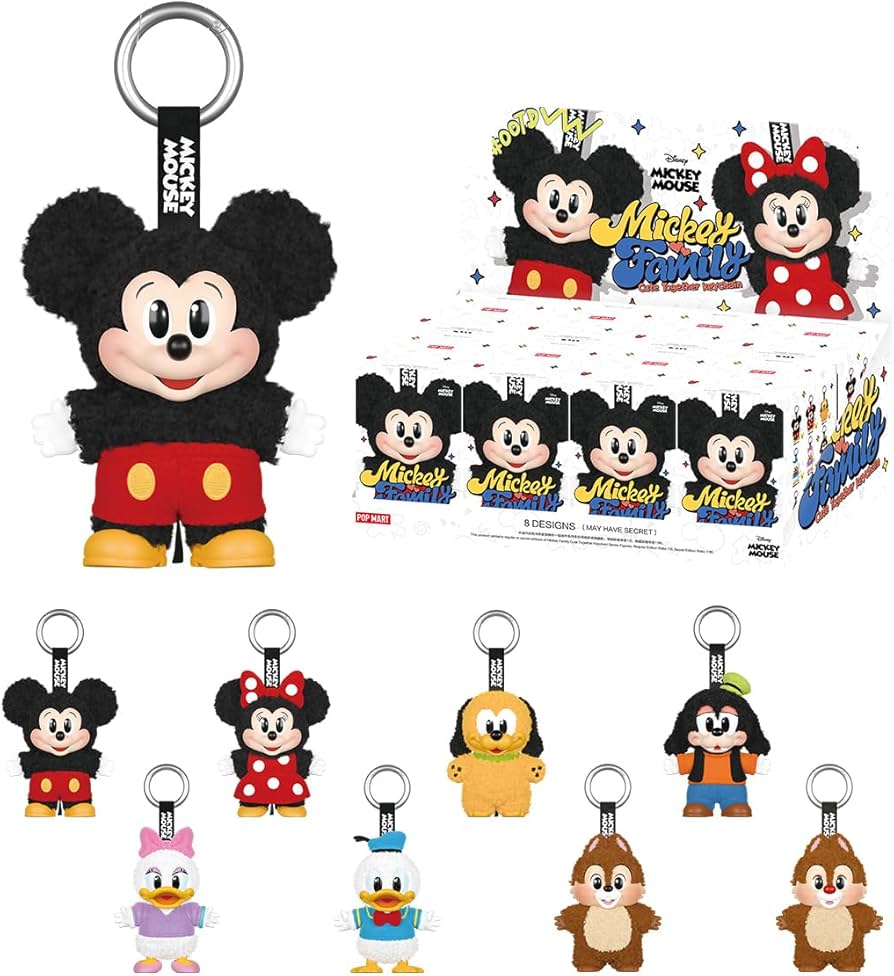 POP MART Mickey Family Cute Together Keychain Series Figures