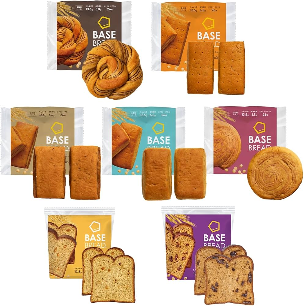 Amazon | ベースブレッド 7種 14袋 パン [チョコ、メープル、シナモン