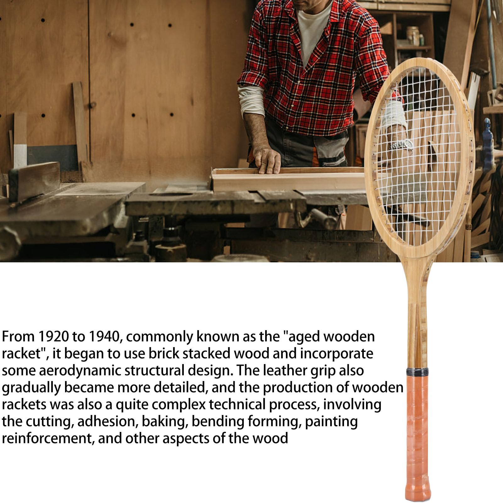 Amazon | 木製テニスラケット、ヴィンテージ木製ラケット、ヤード