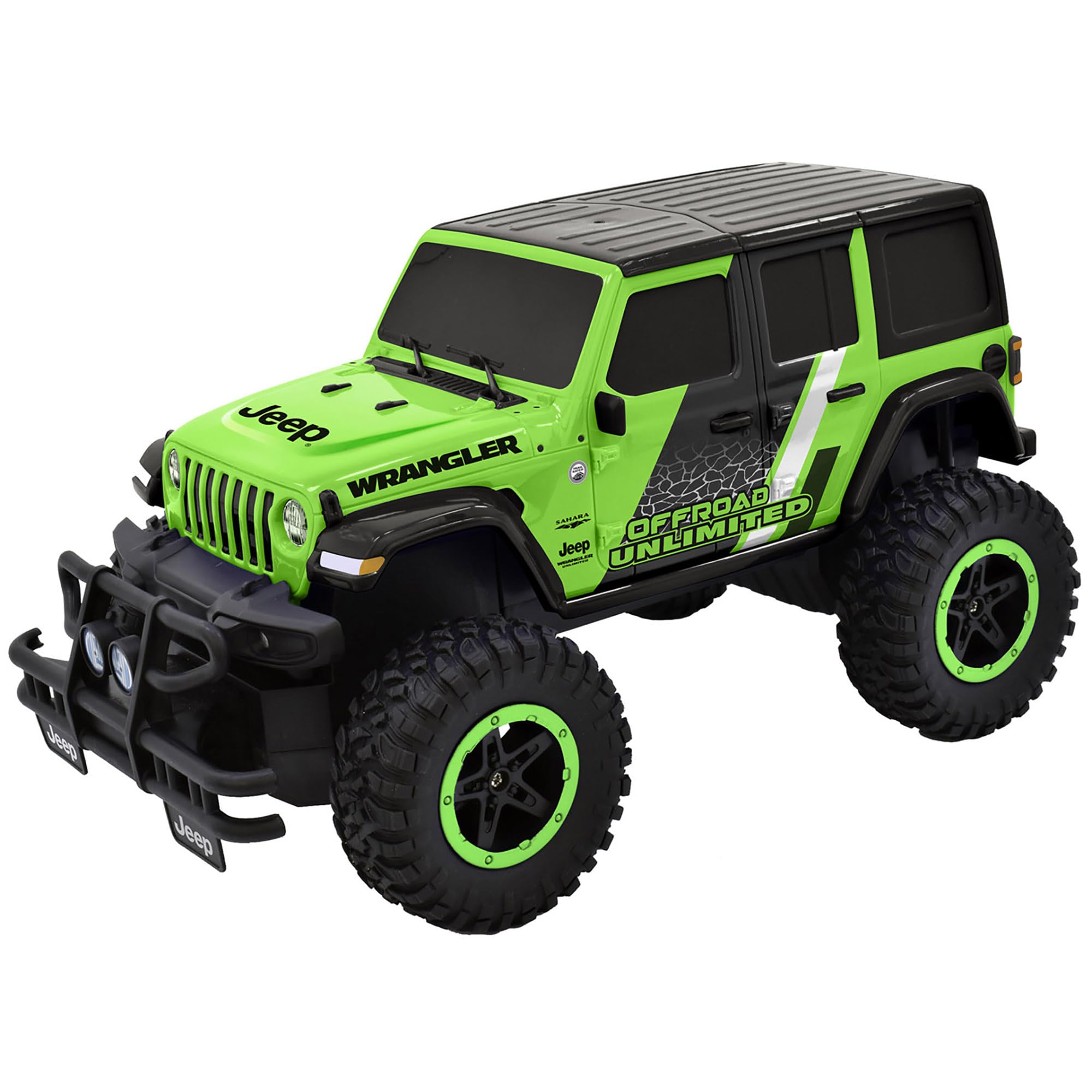 Amazon.com: Jeep Wrangler Sahara Unlimited 1:16 Scale R/C - Green