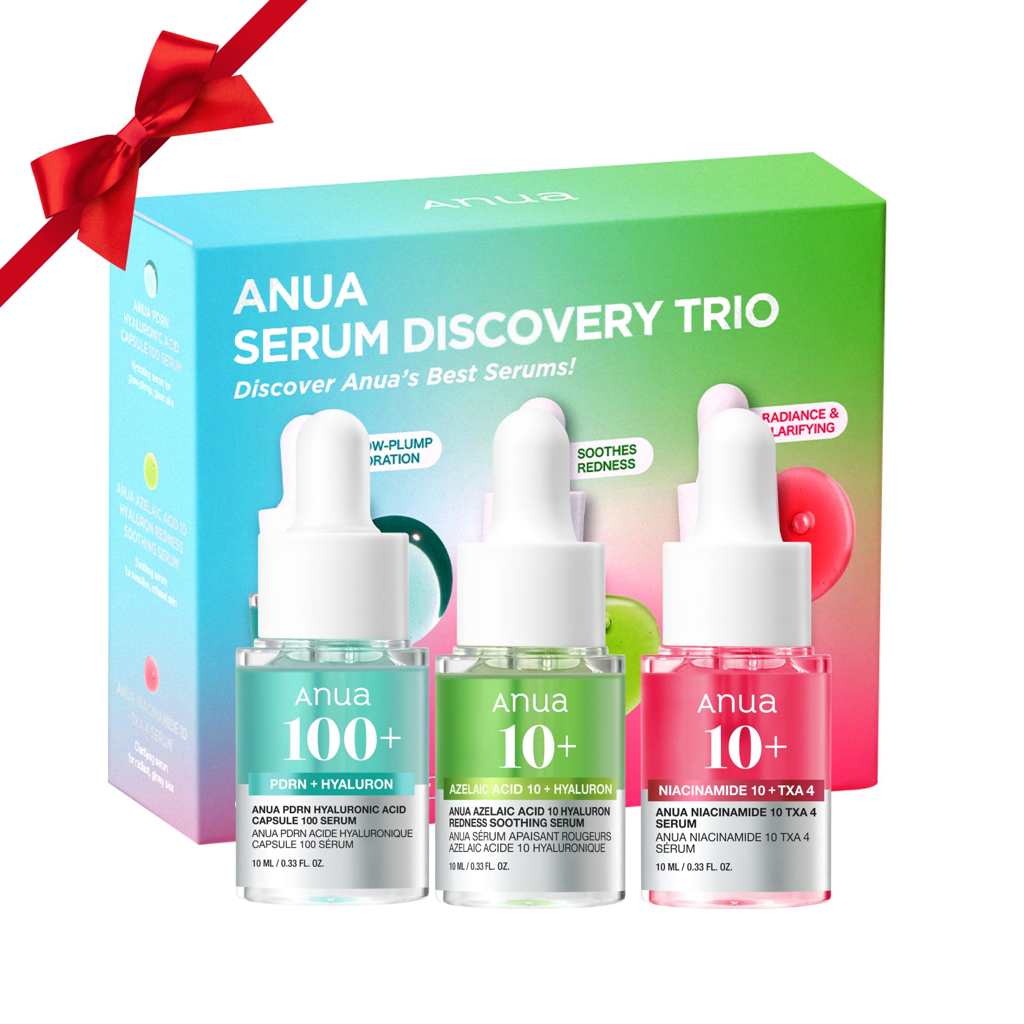 Amazon.com: Anua Serum Discovery Trio, Mini Face Serum Travel Size