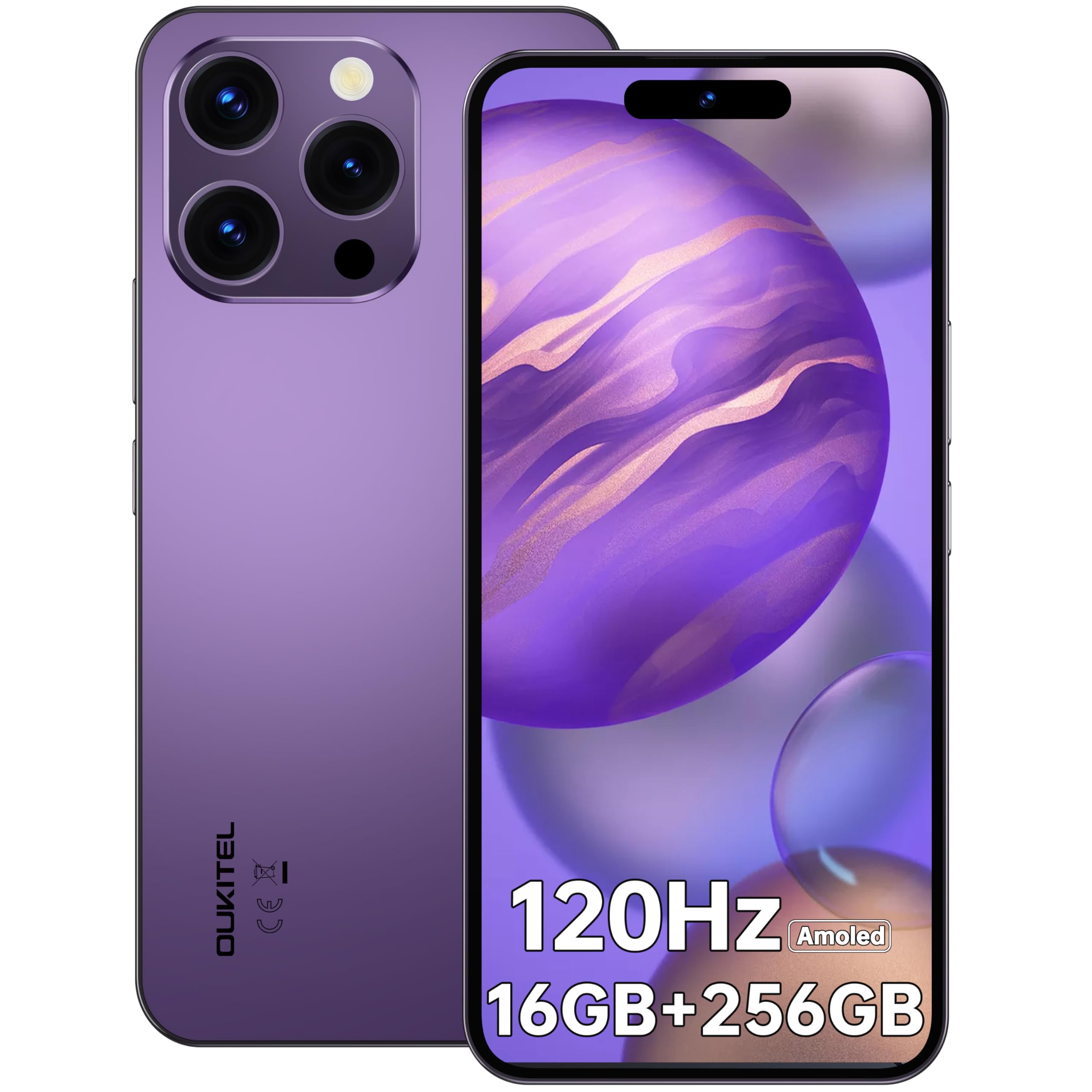 OUKITEL-P1 AMOLED，8GB RAM，6.7 バージョングローバル OUKITEL P1