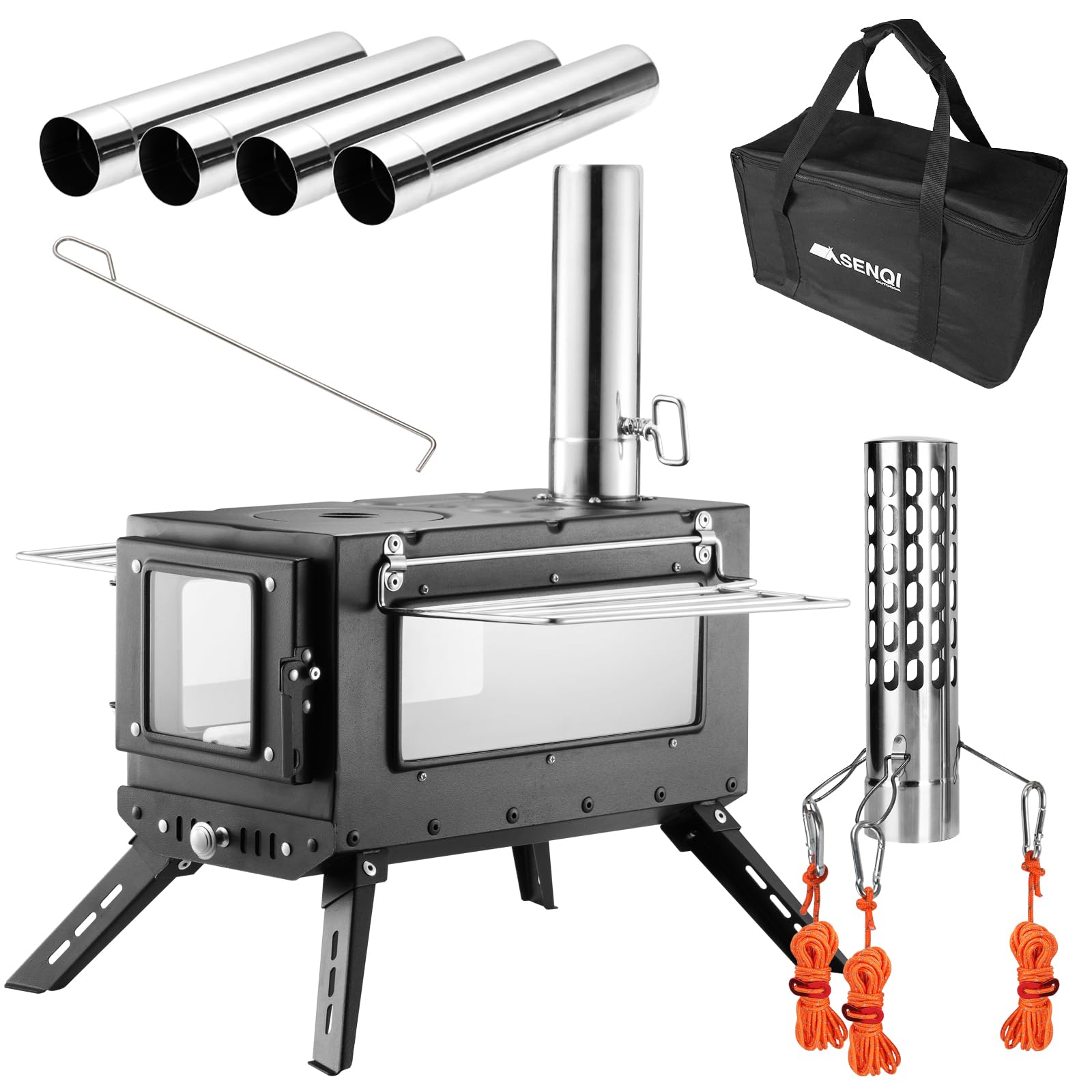 Amazon.co.jp: SENQI 薪ストーブ キャンプ テント コンロ ステンレス