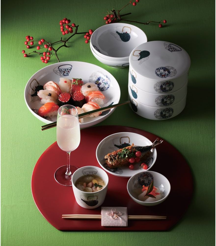 Amazon｜浜陶 うつわ紋様 三段重 11-07｜重箱 オンライン通販