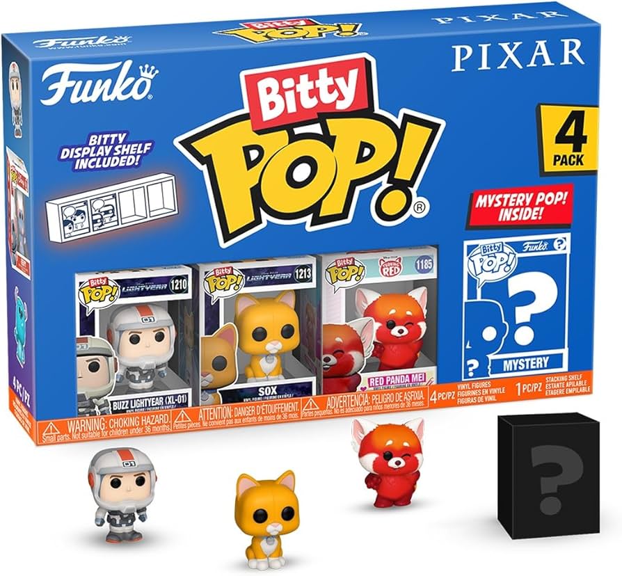Amazon.com: Funko Pop Bitty: Pixar Mini Collectible Toys 4-Pack