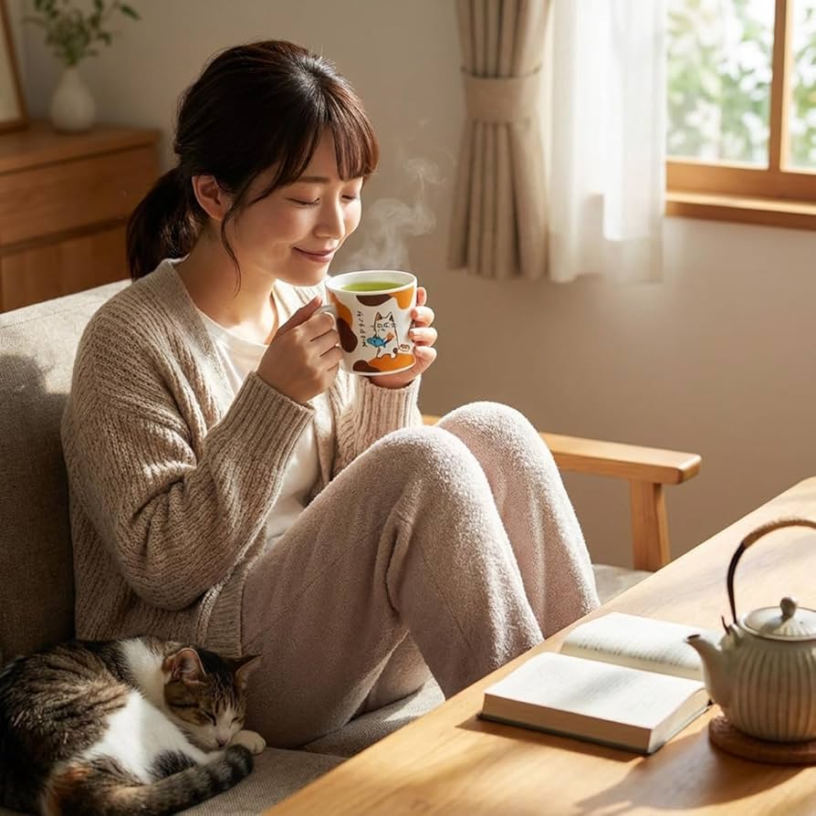 Amazon.co.jp: 猫 マグカップ みたらしちゃん（おつかれさま）瀬戸焼