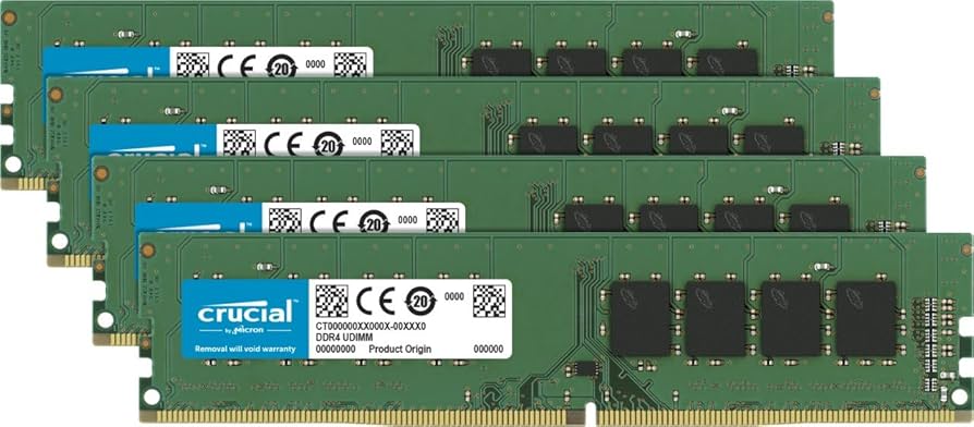 Crucial 64GB Kit (16GBx4) DDR4 2666 MT/s (PC4-21300) DR x8 DIMM