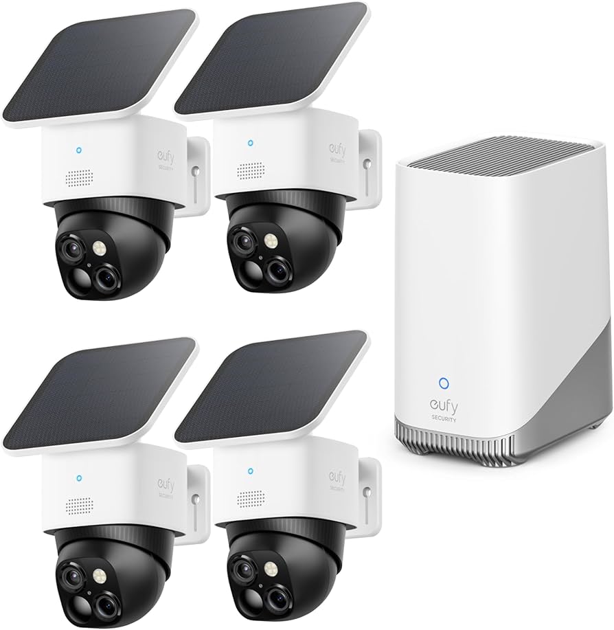 Amazon.com : eufy Security SoloCam S340 4-Cam Kit (HomeBase S380