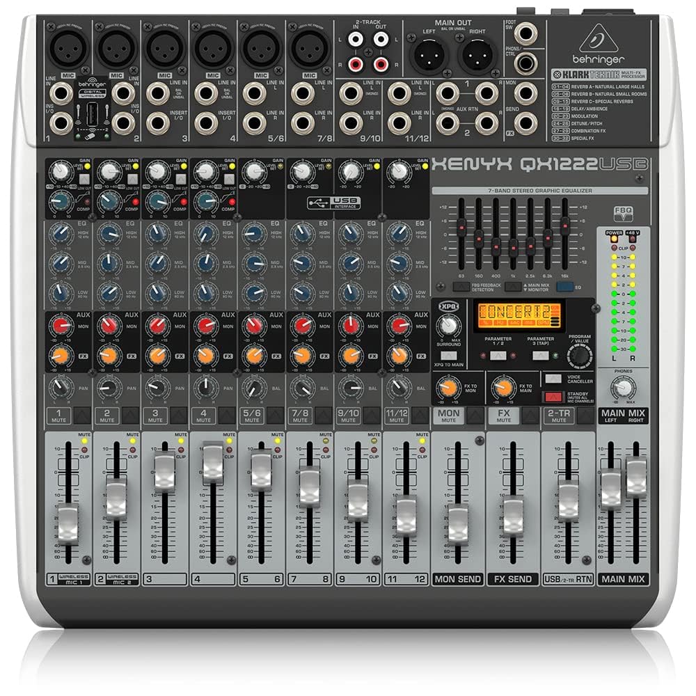 Amazon.com: Behringer XENYX QX1222USB Premium 16-Input 2/2-Bus
