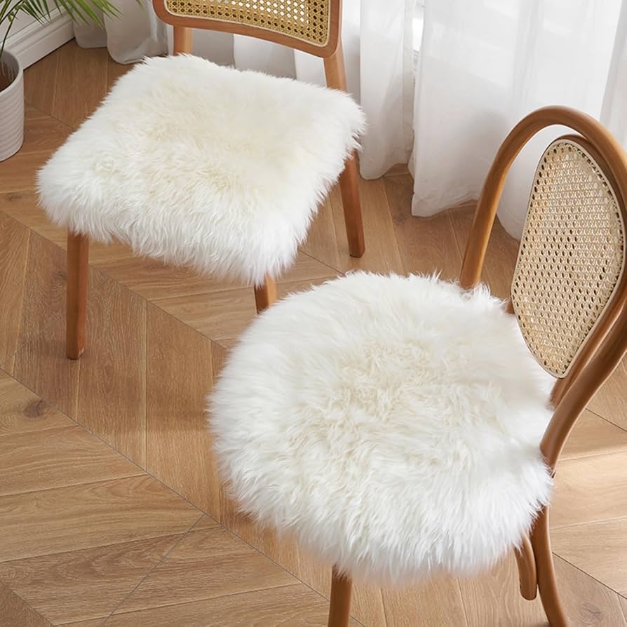 Amazon｜ムートンクッション 天然ムートン 長毛 シートクッション