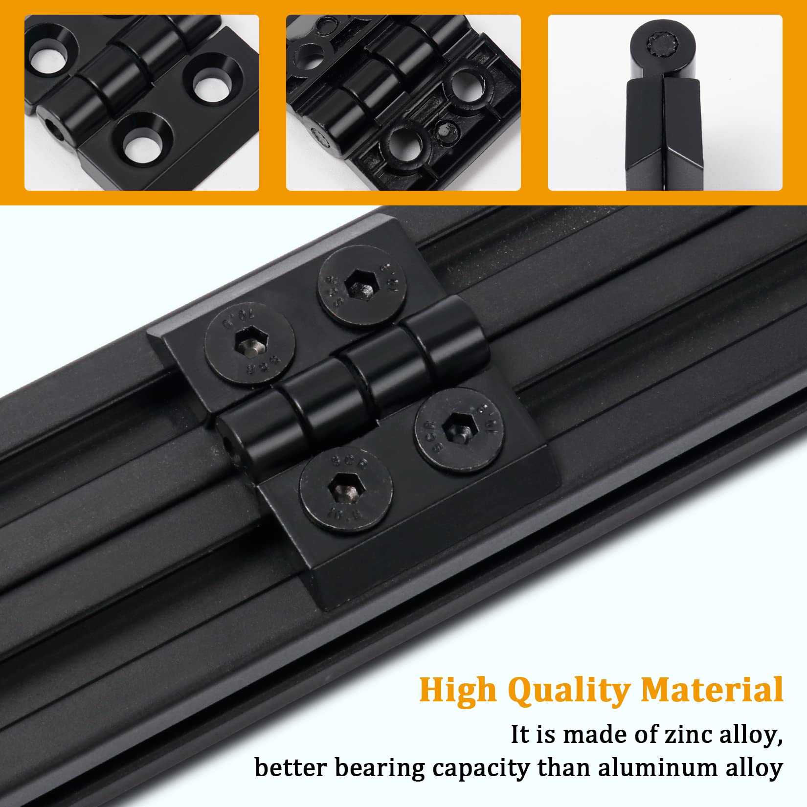 Amazon.co.jp: KOOTANS 合金ヒンジ 4セット 2020シリーズ 6mm T